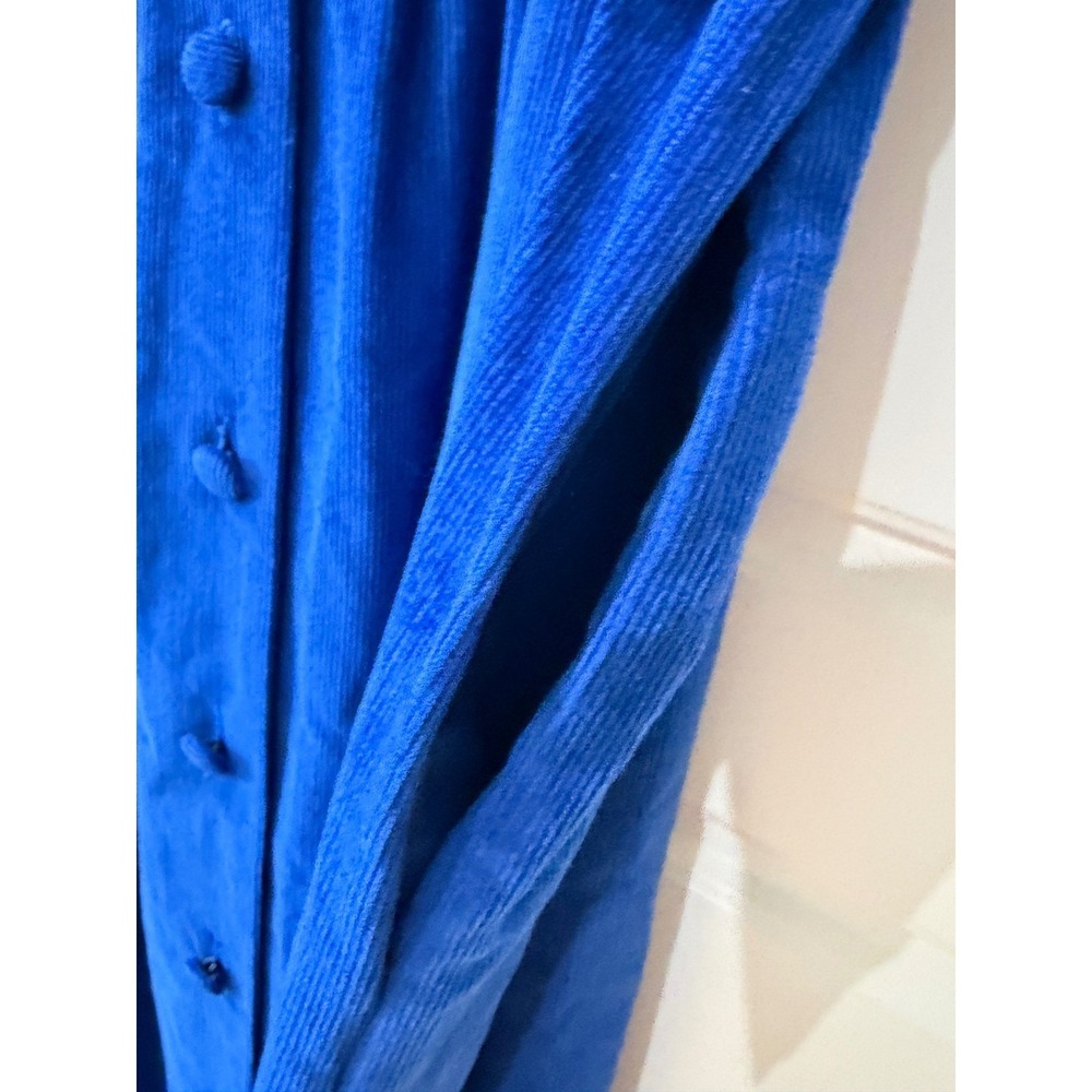 Appleseed's Royal Blue Corduroy Button Front Maxi Dress Large Cottagecore - Picture 5 of 11